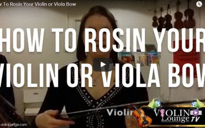 How To Rosin Your Violin or Viola Bow