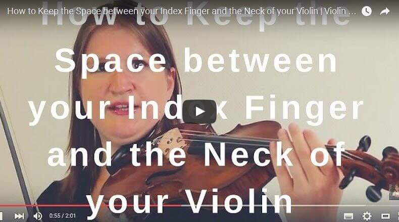 How to Keep the Space between your Index Finger and the Neck of your Violin | Violin & Viola TV #203