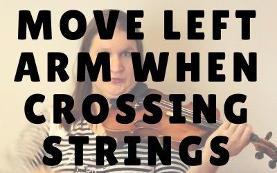 How to Move your Left Arm when Crossing Strings | Violin Lounge TV #228