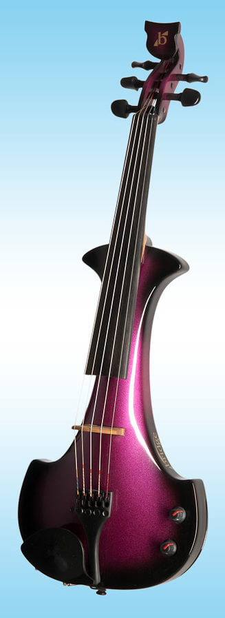 bridge Lyra purple electric violin 5 string