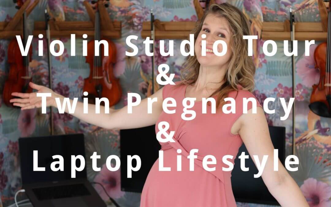 Violin Studio Tour & Twin Pregnancy & Laptop Lifestyle | Violin Lounge TV #314