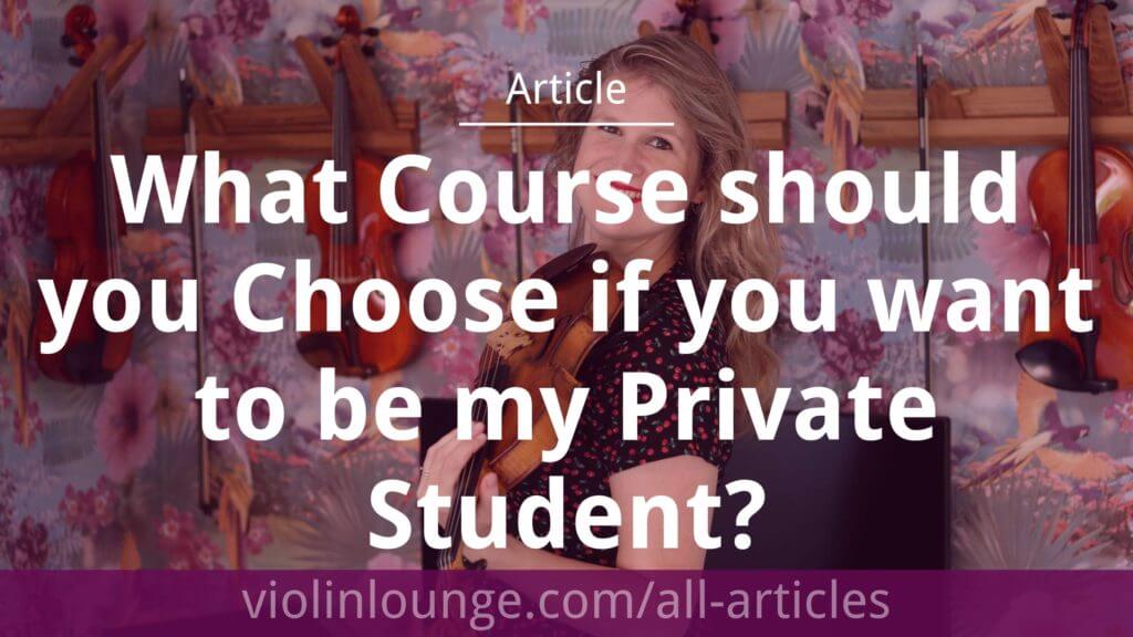 What Course should you Choose if you want to be my Private Student_
