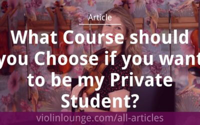 What Course should you Choose if you want to be my Private Student?