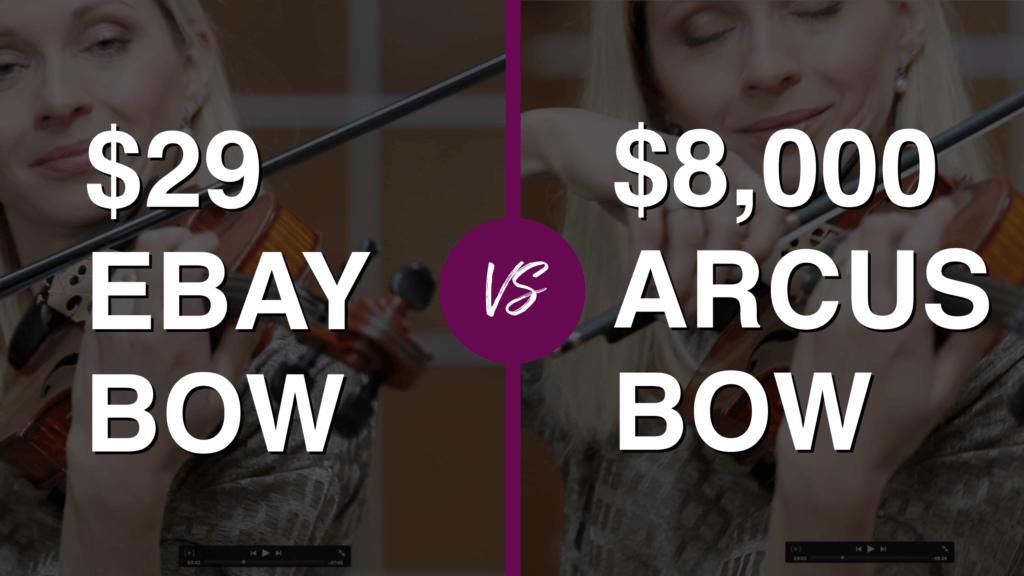 Violinist tries $ 29 eBay Violin Bow vs $ 8.000 Professional Bow (met Giedre)