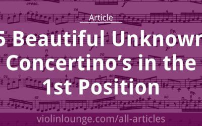 5 Beautiful Unknown Concertinos in the 1st Position (free sheet music!)