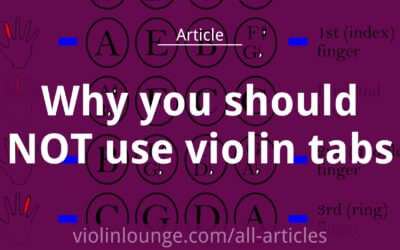 Why you should NOT use violin tabs