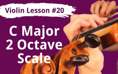 FREE Violin Lesson #20 Low First Finger and C Major Notes