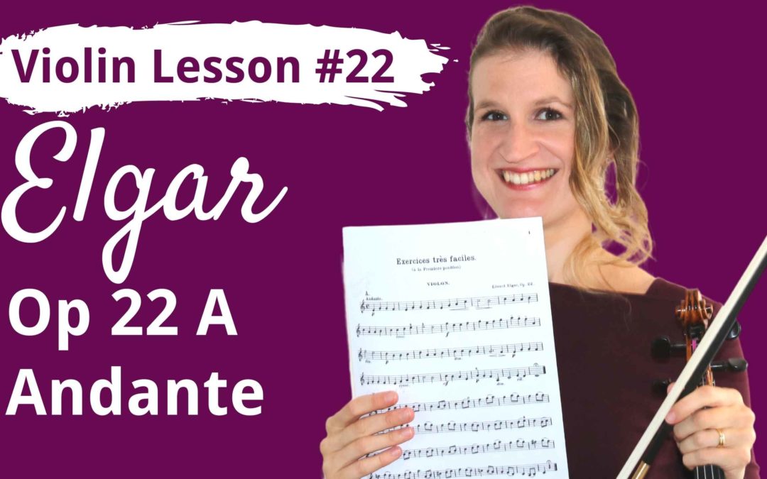 FREE Violin Lesson #22 Andante op 22A by Edward Elgar