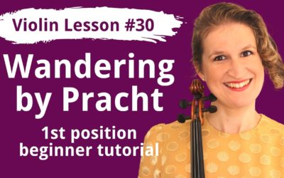 FREE Violin Lesson #30 Wandering op 12 no 4 by Pracht EASY TUTORIAL