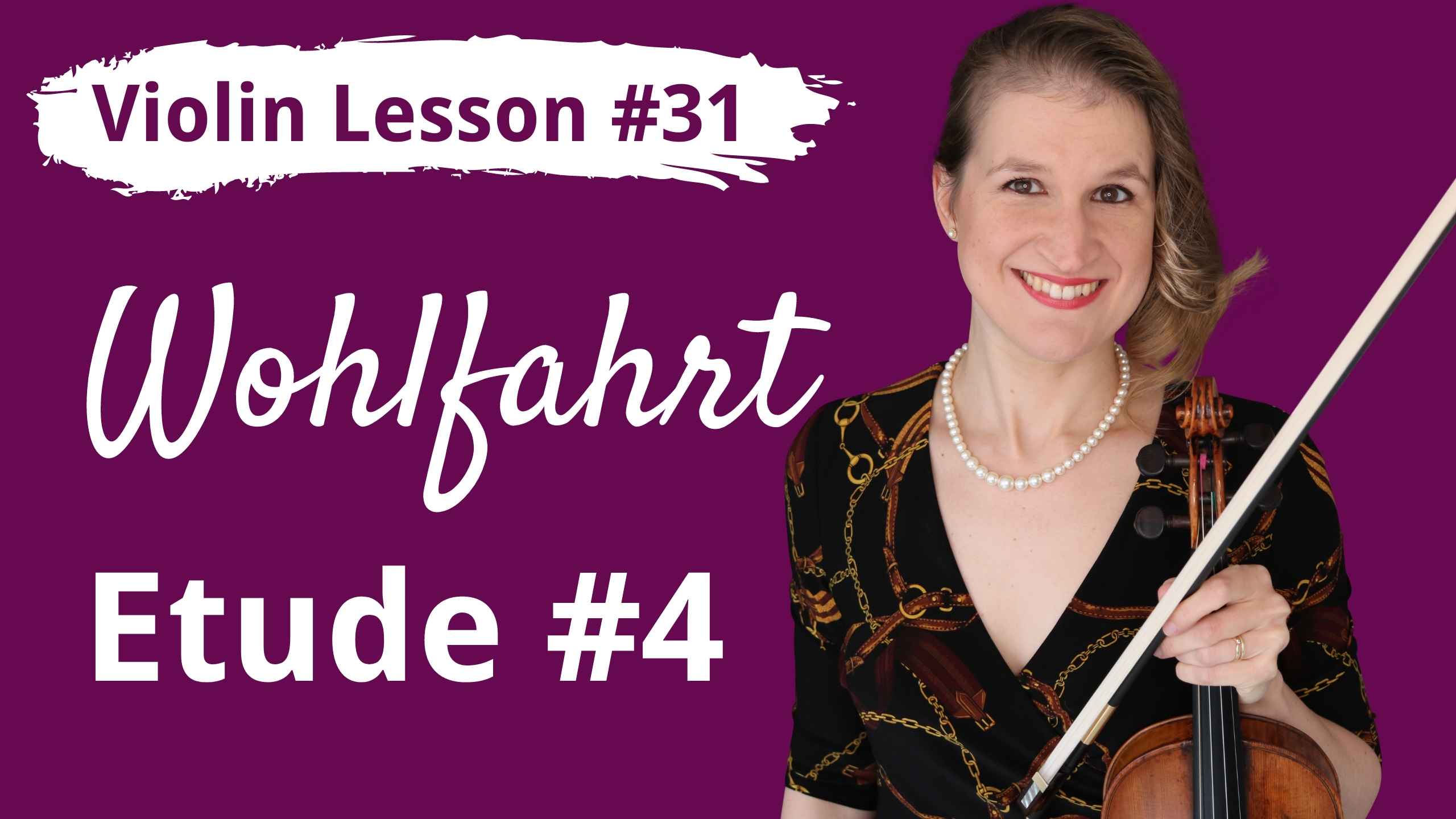 FREE Violin Lesson 31 Wohlfahrt etude op 45 no 4 tutorial and SLOW play along Violin Lounge