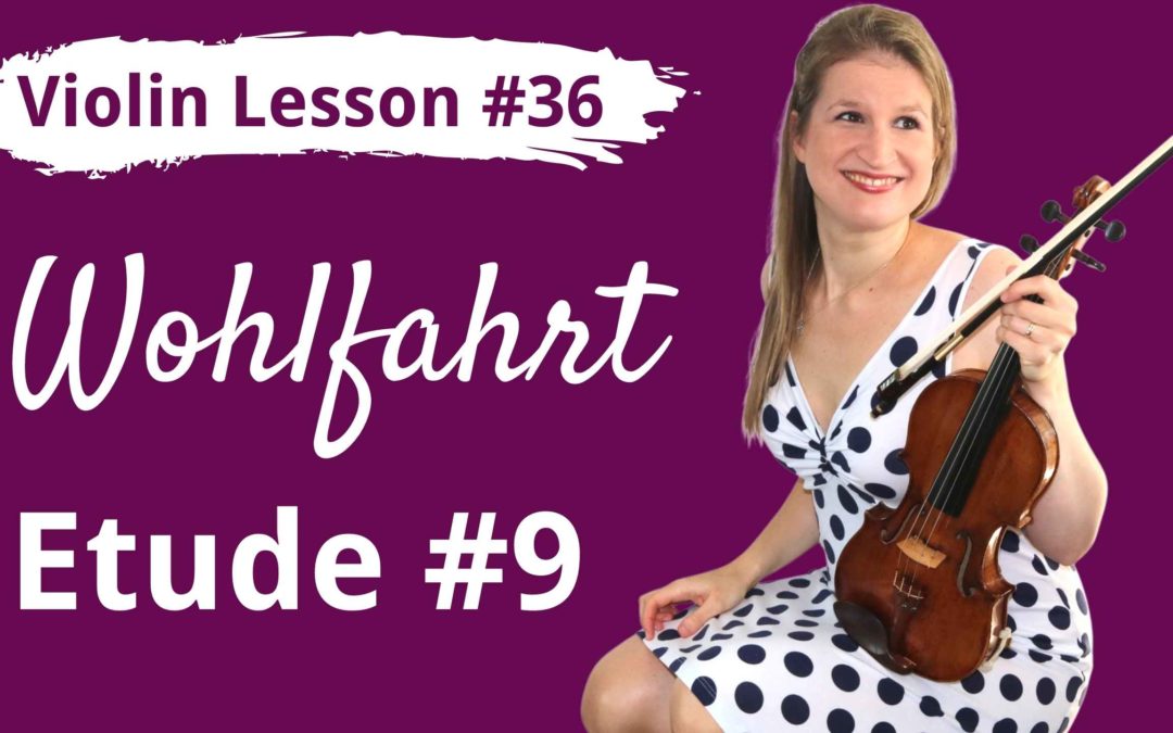 FREE Violin Lesson #36 Wohlfahrt etude 9 tutorial and SLOW play along