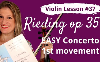 FREE Violin Lesson #37 Rieding EASY CONCERTO op 35 1st movement