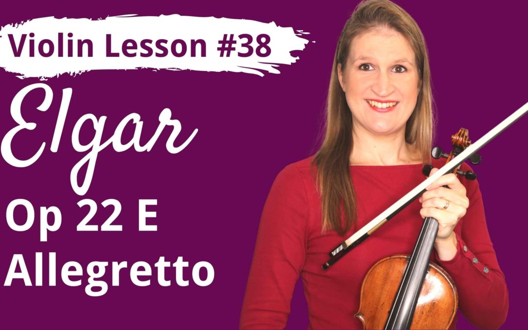 FREE Violin Lesson #38 Allegretto op 22E by Elgar EASY TUTORIAL