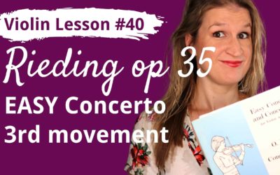 FREE Violin Lesson #40 Rieding EASY CONCERTO op 35 3rd movement
