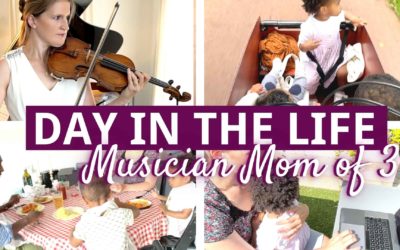 DAY IN THE LIFE of a Musician Mom of 3 Kids under 2 Years Old | Violin Lounge TV #433