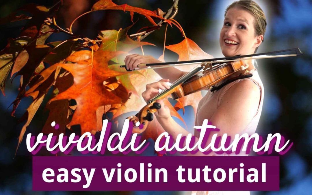 Vivaldi Four Seasons AUTUMN 1st mov easy violin tutorial for beginners | Violin Lounge TV #436