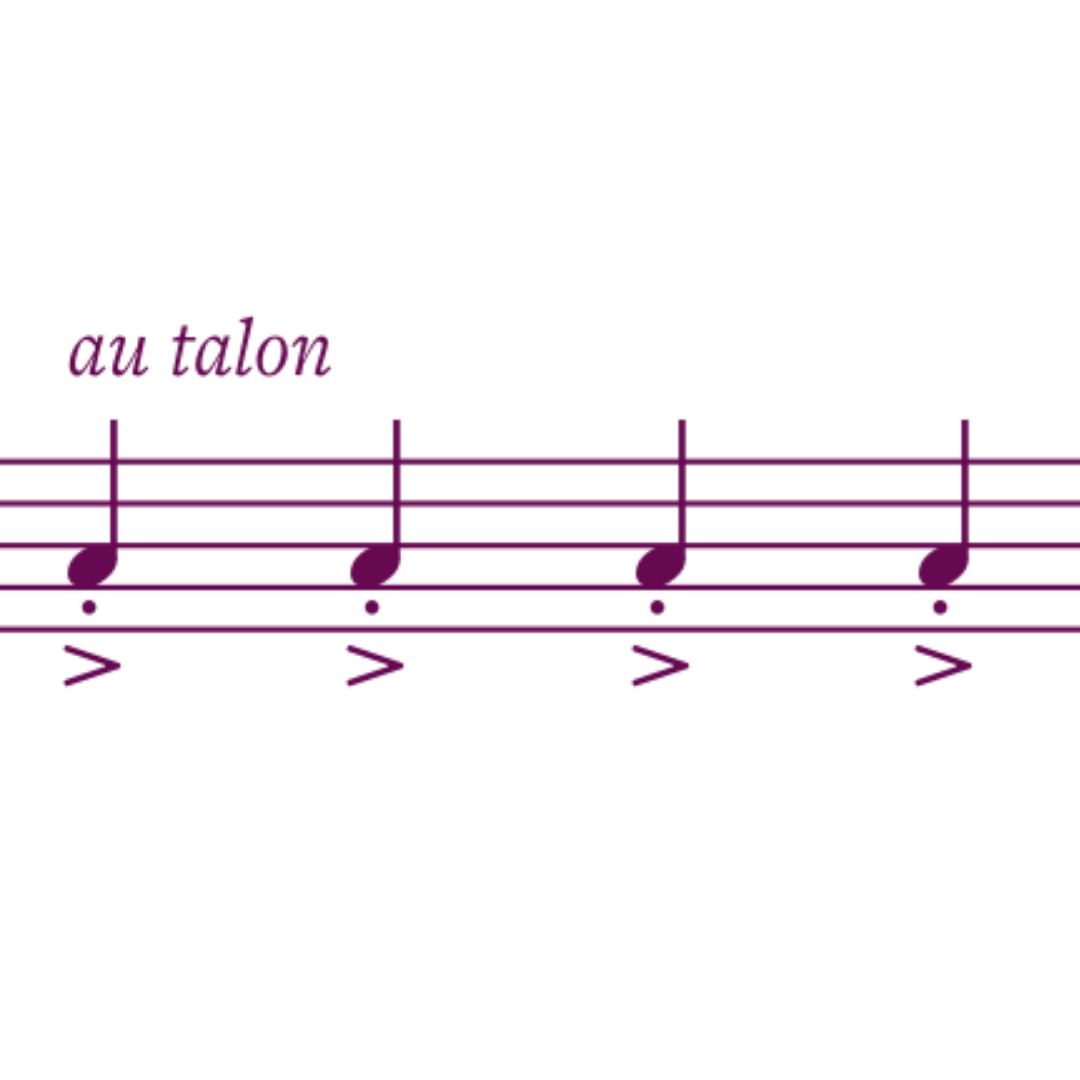 orchestral bowing - au talon