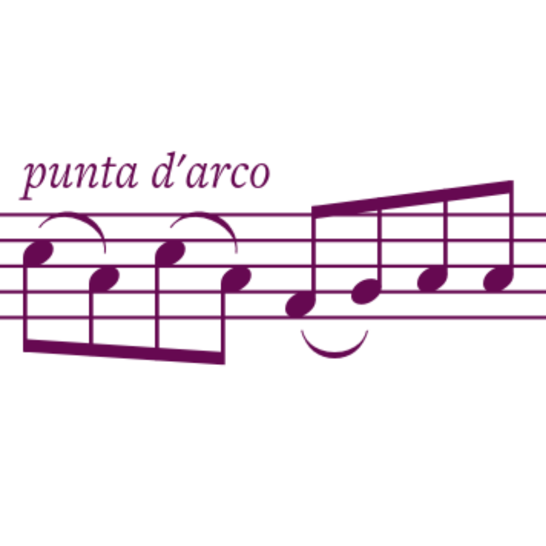 orchestral bowing - punta d'arco