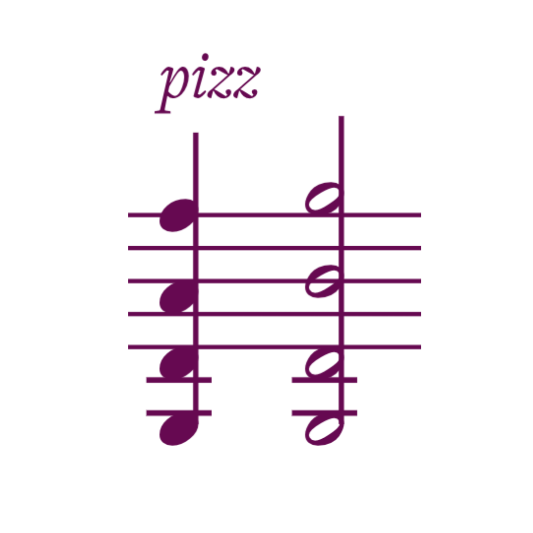 pizzicato chords on the violin