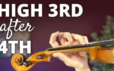 How to Play a High 3rd Finger after a 4th Finger on the Violin (semitone) | Violin Lounge TV #482