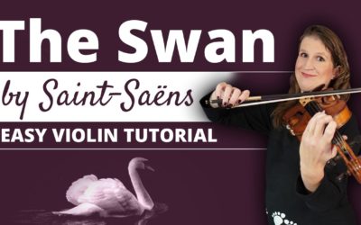 The Swan by Saint-Saëns EASY Violin Tutorial | Violin Lounge TV #496