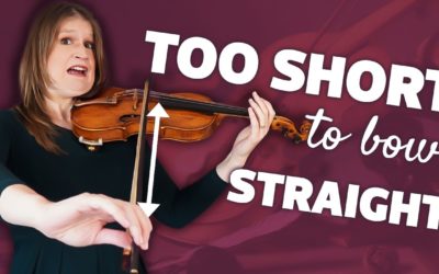 Do this if your arm is too short to bow straight on the violin | Violin Lounge TV #526
