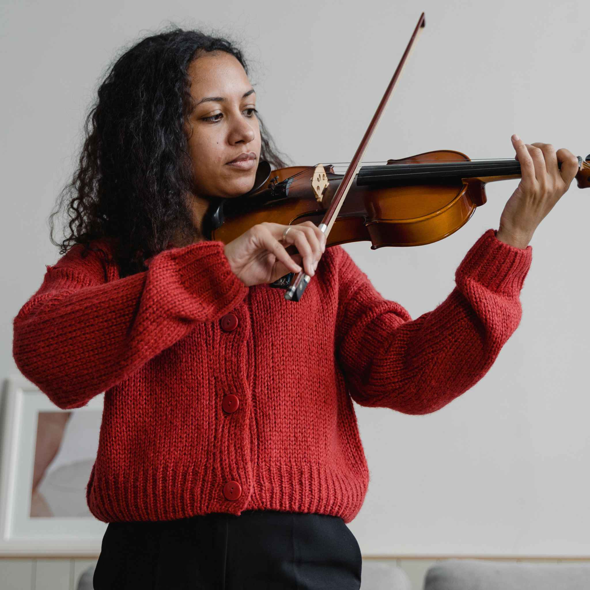 adult violin player practicing 2